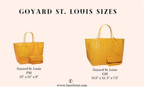 goyard pm tote size